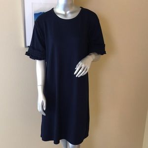 CROWN & IVY | Embellished Sleeve Shirt Dress